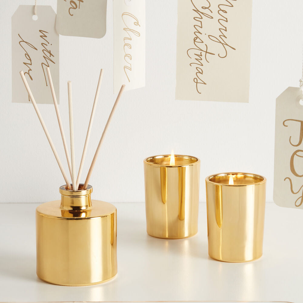 Frasier Fir Gilded Reed Diffuser, Petite Gold
